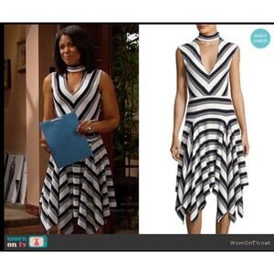 DEREK LAM 10 CROSBY Rachel‎ Comey Stripe Dress XS